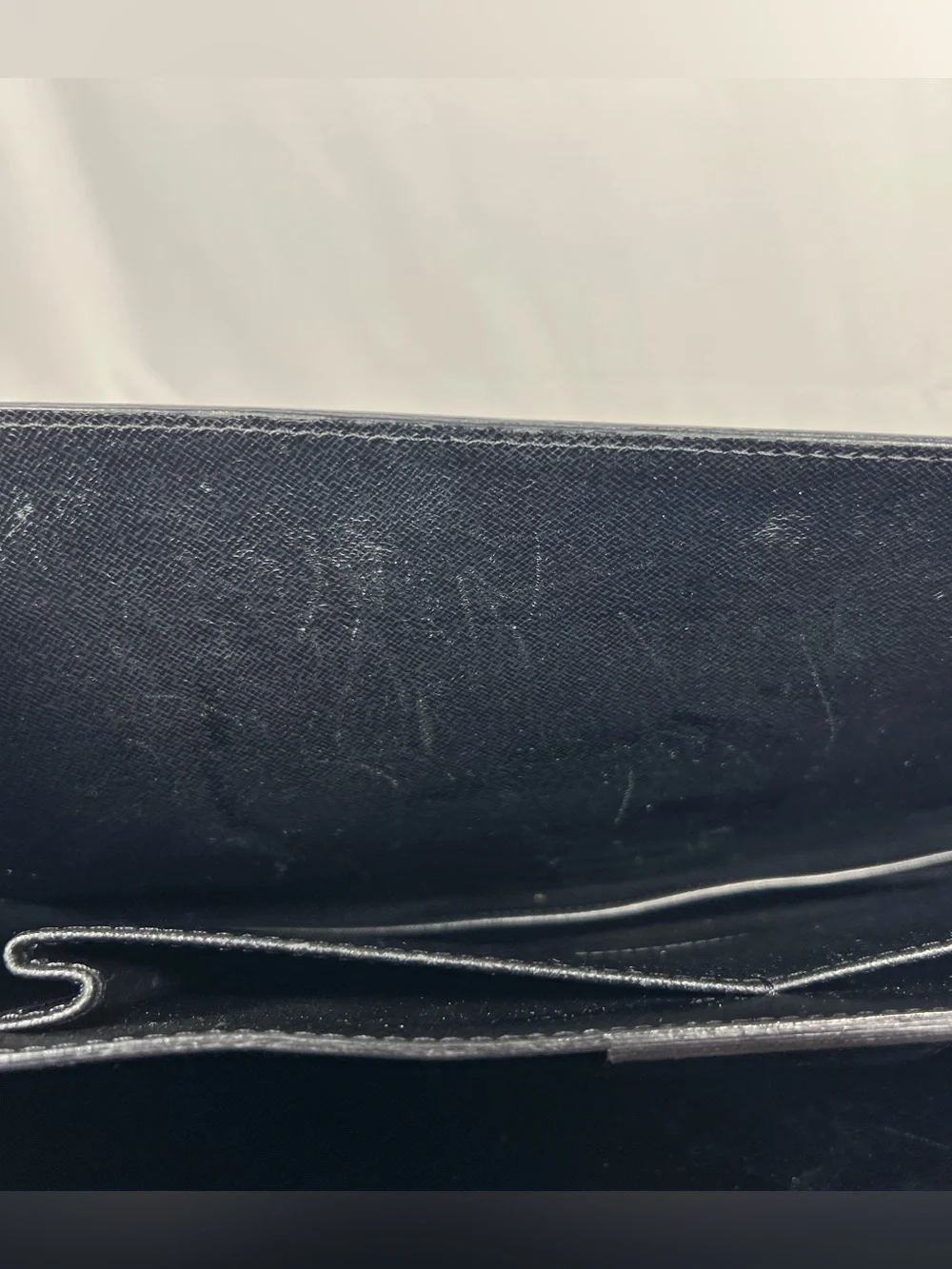 3093: Louis Vuitton Epi Serviette Ambassadeur Briefcase Black Leather